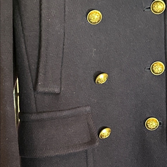 J. Crew Women's Dark Blue Peacoat with Gold Buttons - Picture 3 of 14